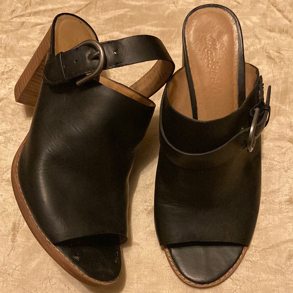 Madewell Riley Convertible Slingback Mules - Black